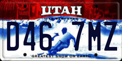 UT license plate D467MZ