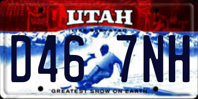 UT license plate D467NH