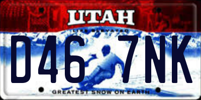 UT license plate D467NK