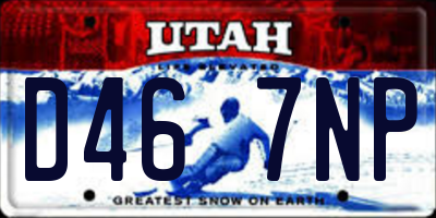 UT license plate D467NP