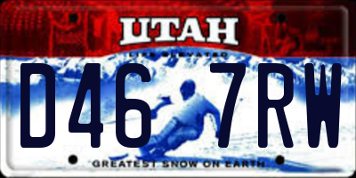 UT license plate D467RW