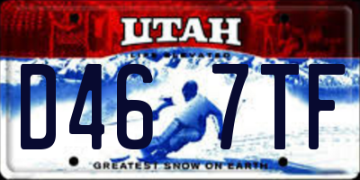 UT license plate D467TF
