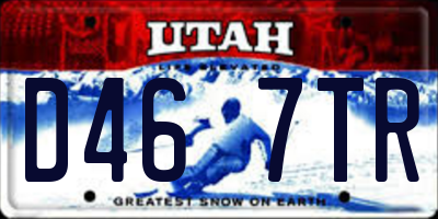 UT license plate D467TR