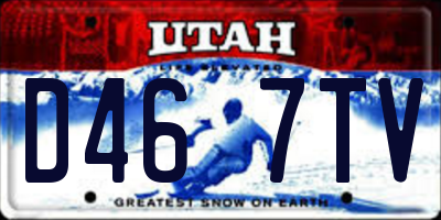 UT license plate D467TV