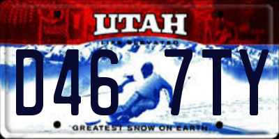 UT license plate D467TY