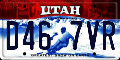 UT license plate D467VR