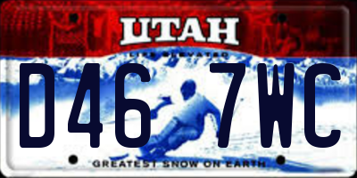 UT license plate D467WC