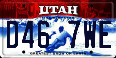 UT license plate D467WE