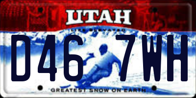 UT license plate D467WH