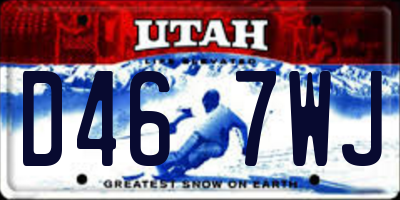 UT license plate D467WJ