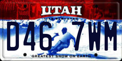 UT license plate D467WM