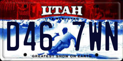 UT license plate D467WN