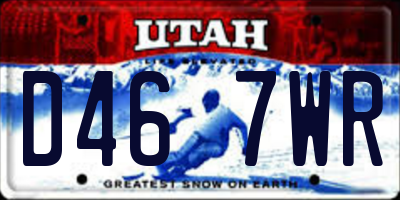 UT license plate D467WR