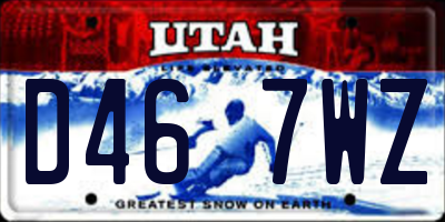 UT license plate D467WZ