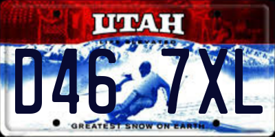 UT license plate D467XL