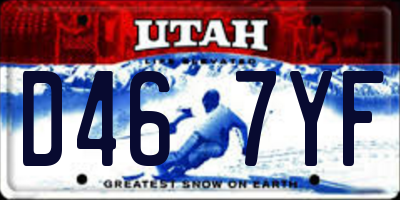 UT license plate D467YF