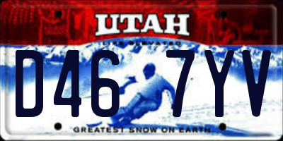 UT license plate D467YV