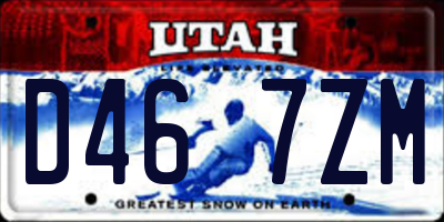 UT license plate D467ZM