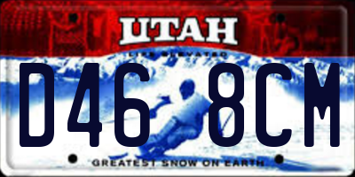 UT license plate D468CM