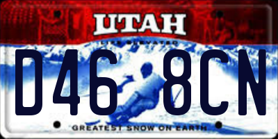 UT license plate D468CN
