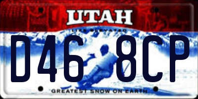 UT license plate D468CP