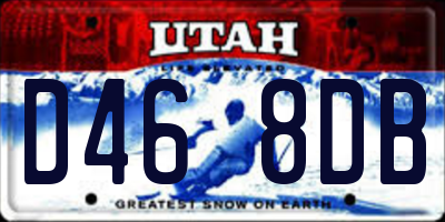 UT license plate D468DB