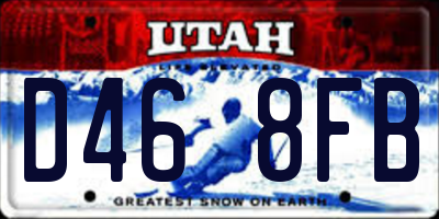 UT license plate D468FB
