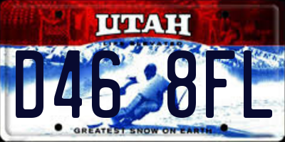 UT license plate D468FL