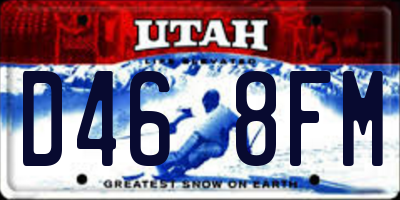UT license plate D468FM