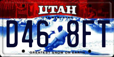 UT license plate D468FT