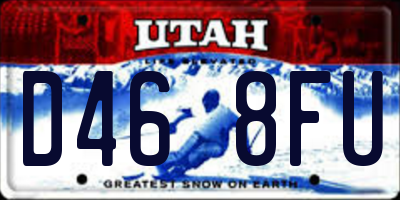 UT license plate D468FU
