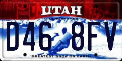 UT license plate D468FV