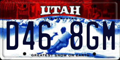 UT license plate D468GM
