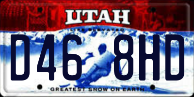 UT license plate D468HD