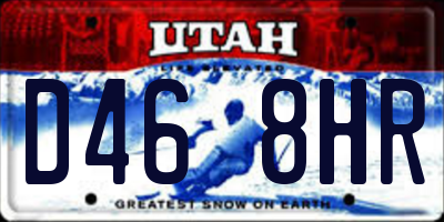 UT license plate D468HR