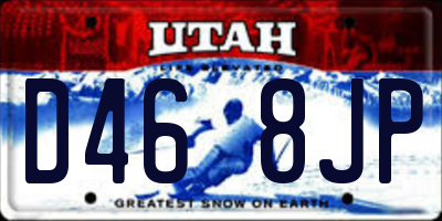UT license plate D468JP