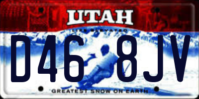 UT license plate D468JV