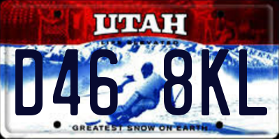 UT license plate D468KL