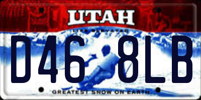 UT license plate D468LB