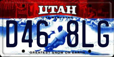 UT license plate D468LG