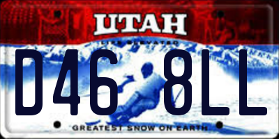 UT license plate D468LL