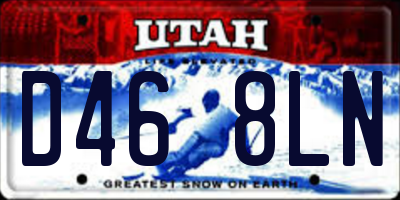 UT license plate D468LN