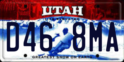 UT license plate D468MA
