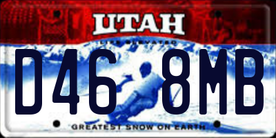 UT license plate D468MB