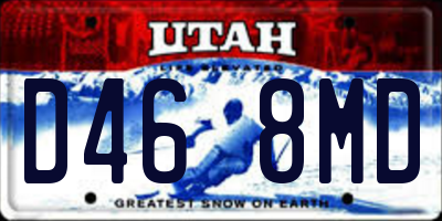 UT license plate D468MD