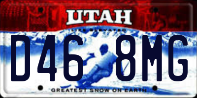 UT license plate D468MG