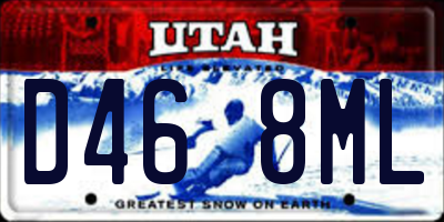 UT license plate D468ML