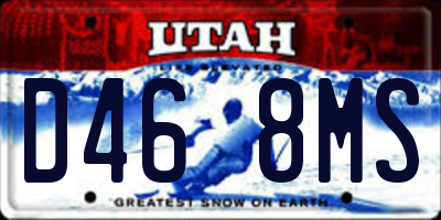 UT license plate D468MS