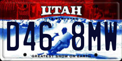 UT license plate D468MW