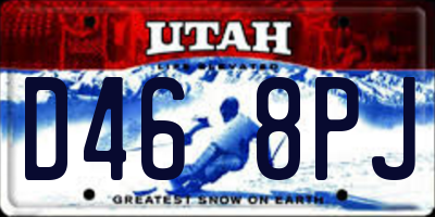 UT license plate D468PJ